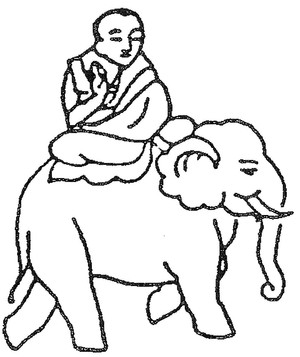 Buddha on elephant